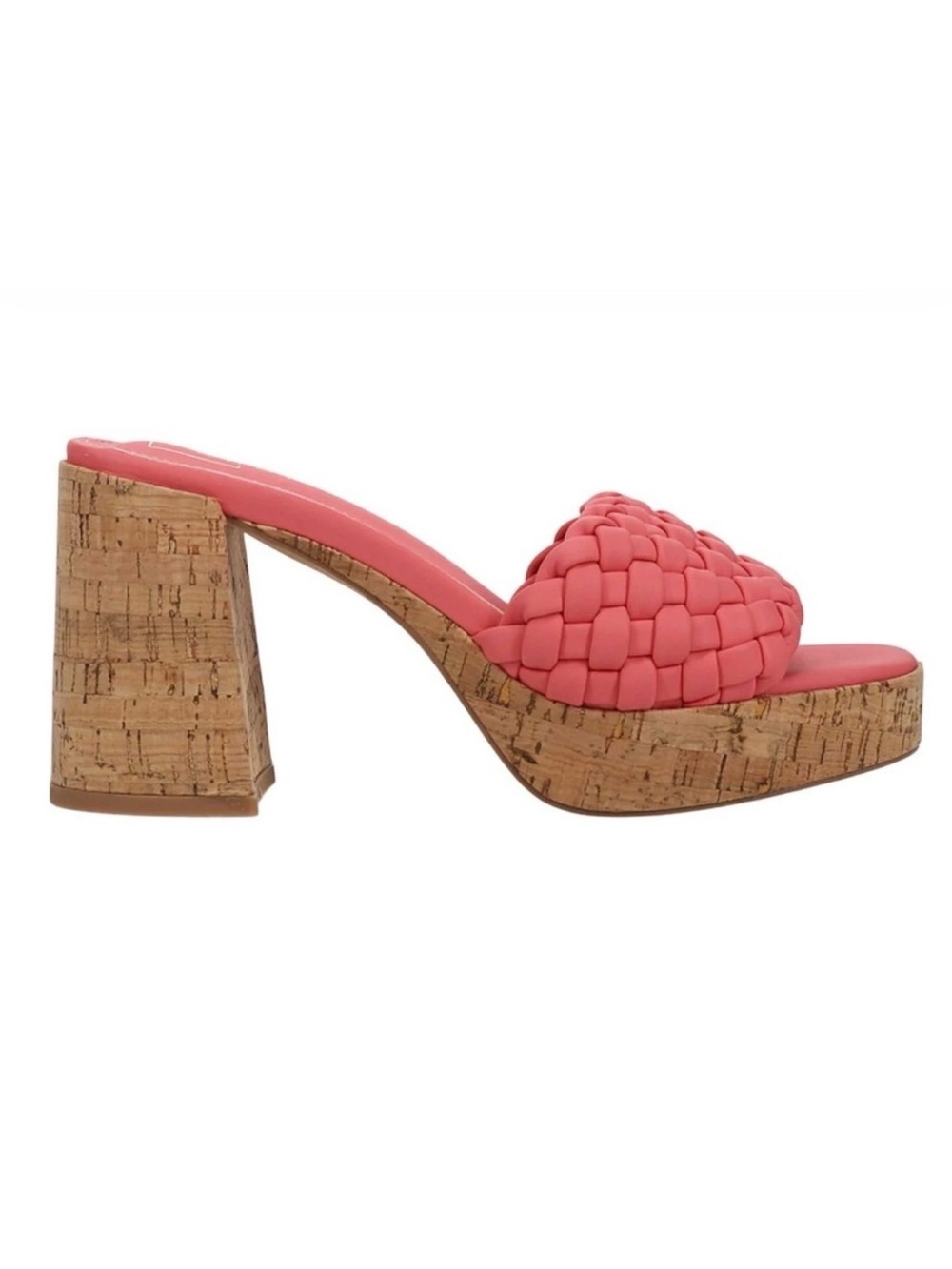 Shu Shop‎ Gladys Coral Braided Platform Block Heel Sandals Cork Size 6.5 New